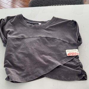 Free People Gunmetal Two-Piece Lounge Set